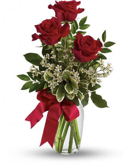 Thoughts of you bouquet with red roses -MOM