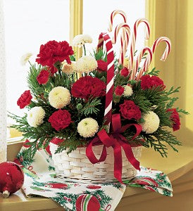 Candy cane basket